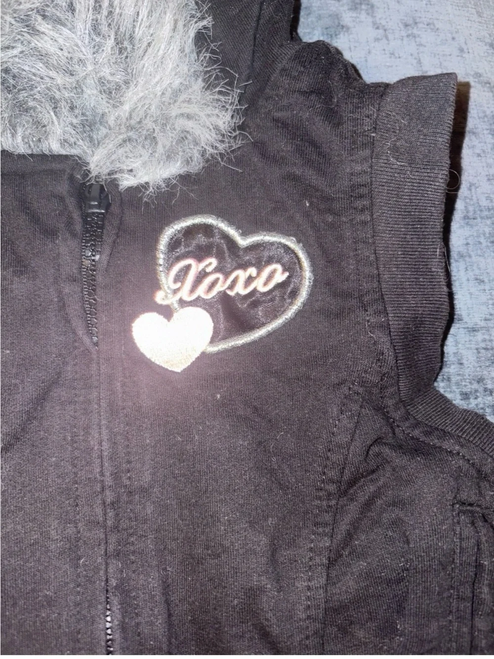 XOXO toddler girl's vest size 5 faux fur